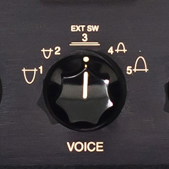 Powerful 5 position VOICE control gives you all the power of a parametric EQ without the fuss